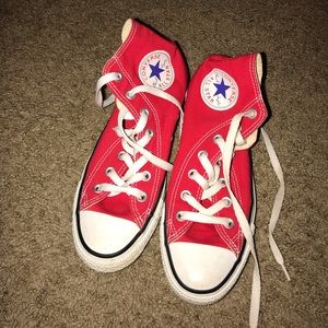 Red high top converse